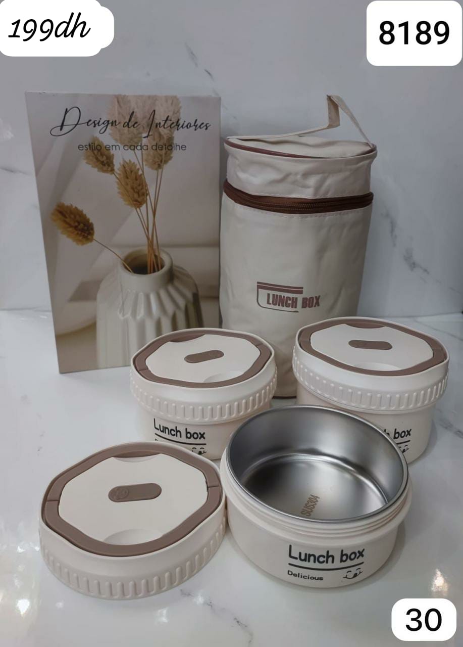 طقم علب لحفظ الطعام عملي وأنيق،